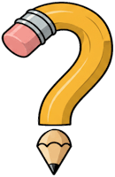 pencil in the shape of a question mark